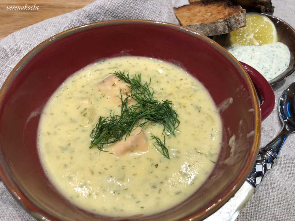 Nordische Lachs Dill Suppe