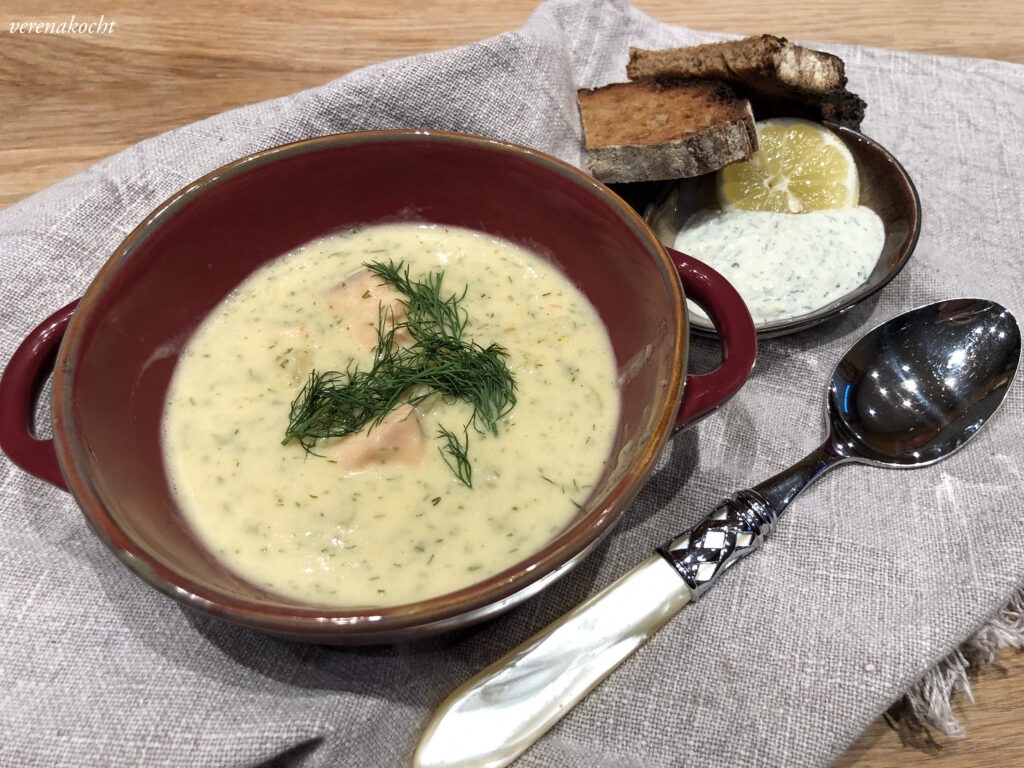 Nordische Lachs Dill Suppe