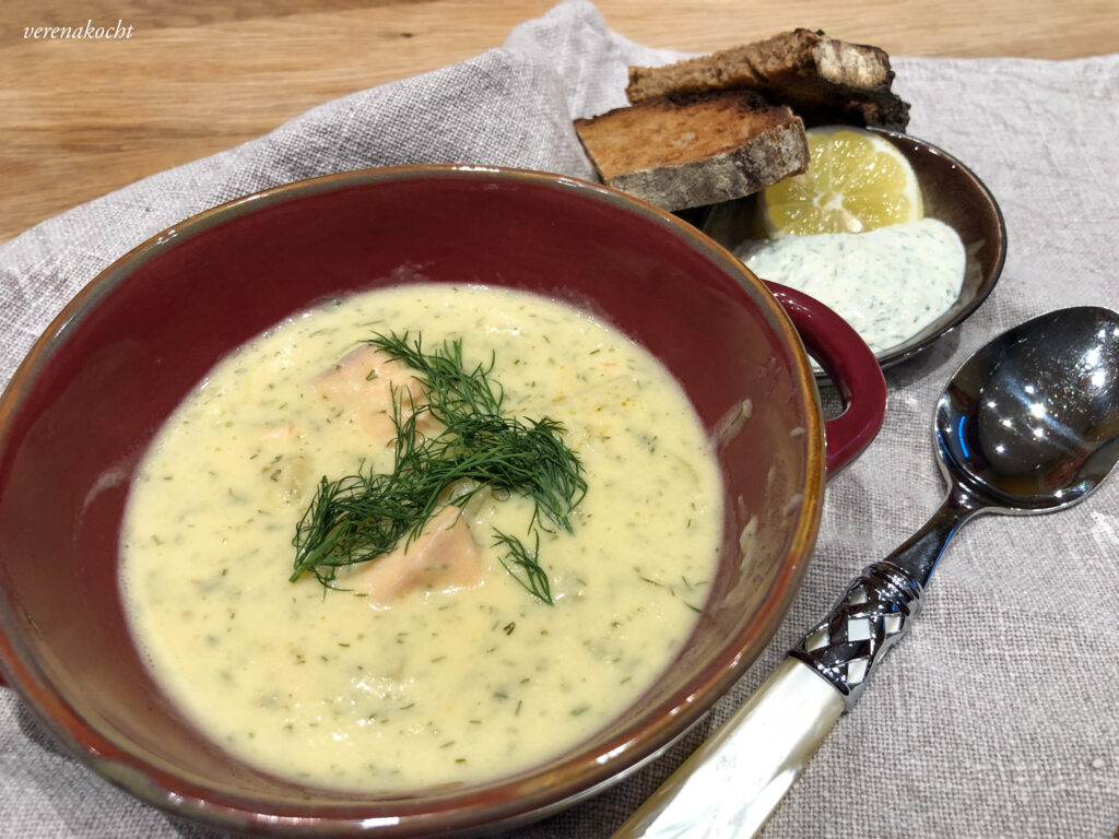 Nordische Lachs Dill Suppe