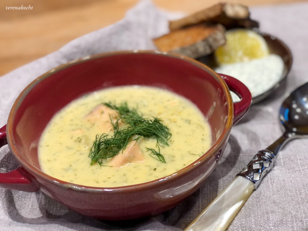 Nordische Lachs Dill Suppe