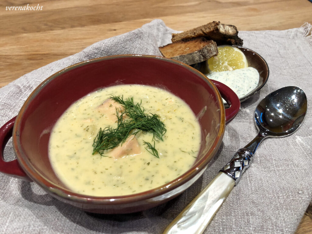 Nordische Lachs Dill Suppe