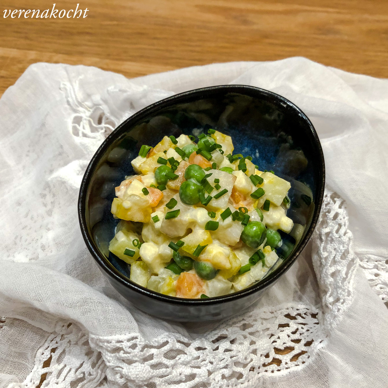 französischer Gemüse-Mayonnaise-Salat (und) Weihnachtsfeiertage ohne ...